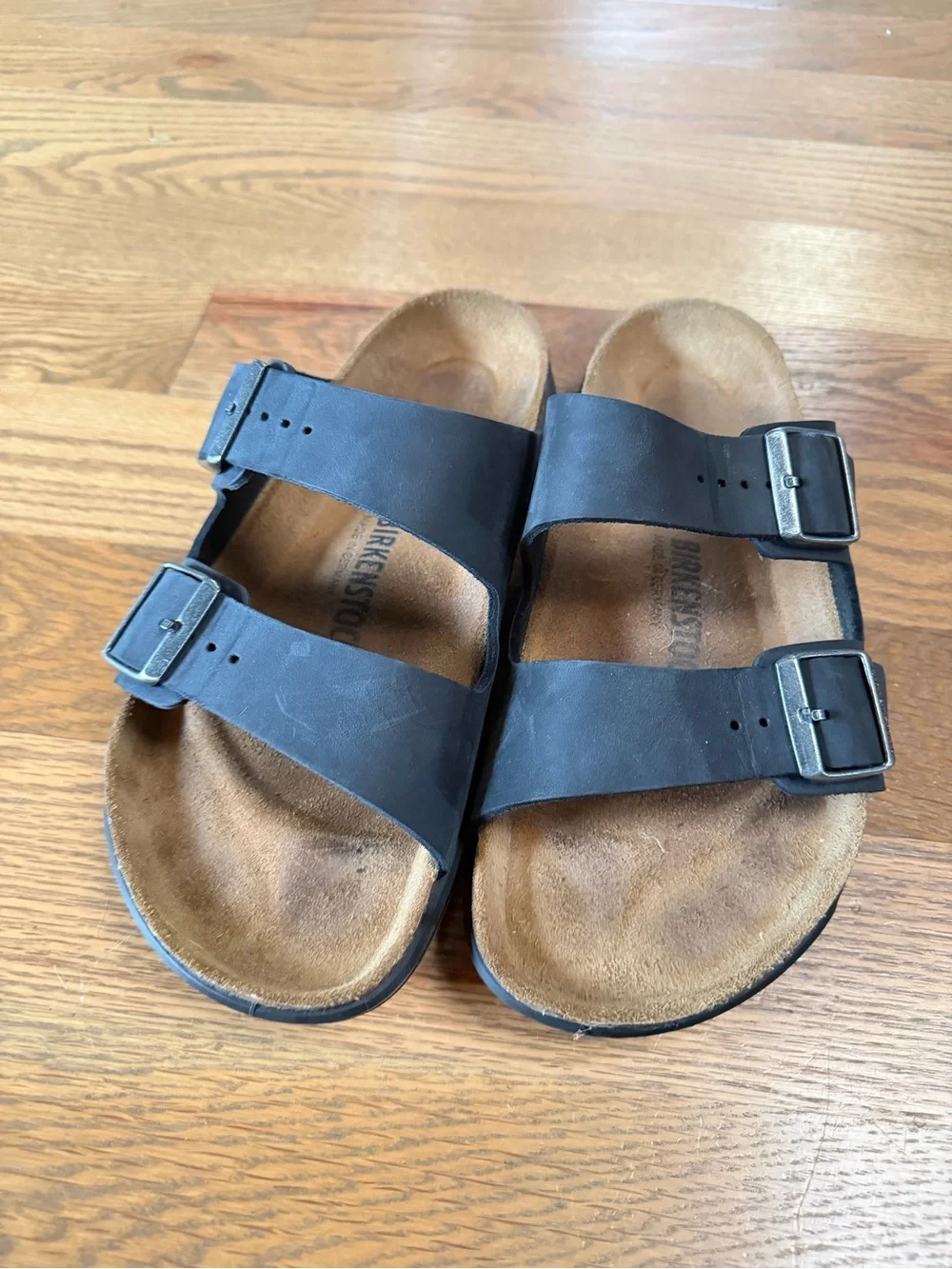 Birkenstock Men's Black Leather Arizona Crosstown Sandal